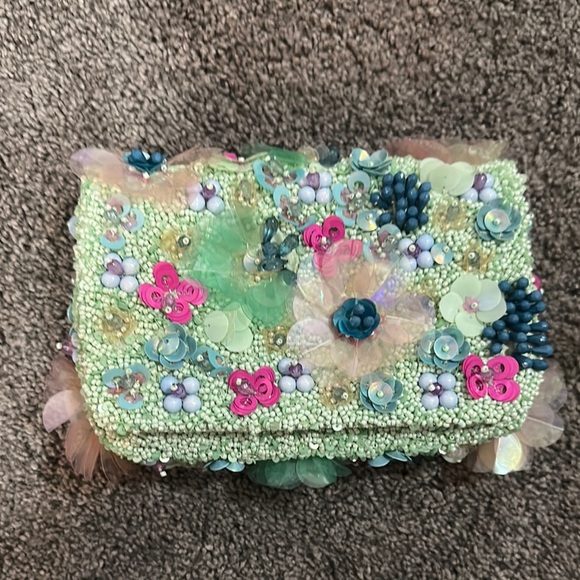 Floral Beaded Clutch TJMAXX Beaded Bag - Picture 1 of 3
